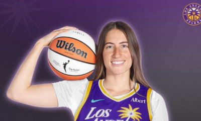 Kate Martin smiling in an Instagram post that announces her signing with the WNBA's LA Sparks after being waived by the Valkryies